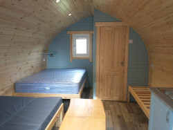 Inside of Glamping Deluxe Pod