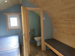 Inside of Glamping Deluxe Pod
